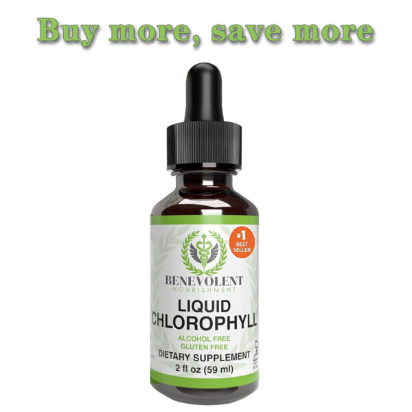 Liquid Chlorophyll Drops for Blood Health & Antioxidant Support | Alcohol-Free, Gluten-Free Supplement for Immune Boost, Skin Health & Body Odor Control – 2 fl oz (59mL) - 图片 7