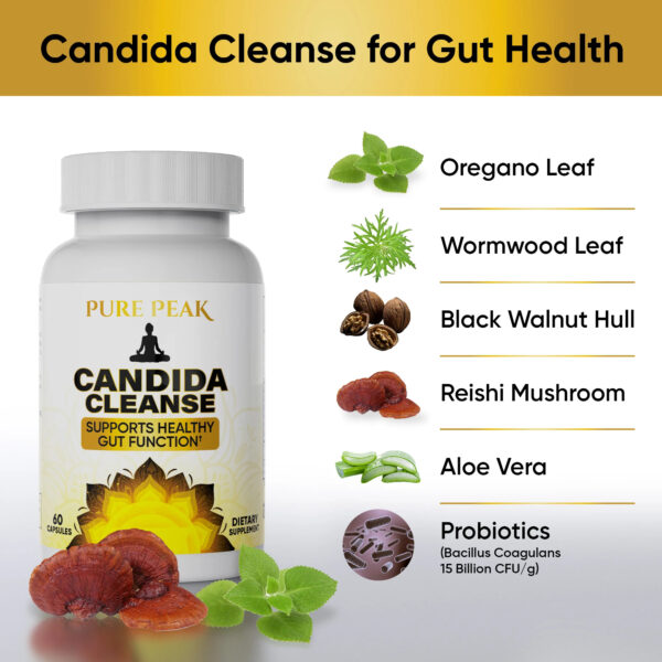 Candida Cleanse - Gut and Colon Support 60count，Proven to starve off Candida fungus overgrowth in as little as 30 days. - 图片 5
