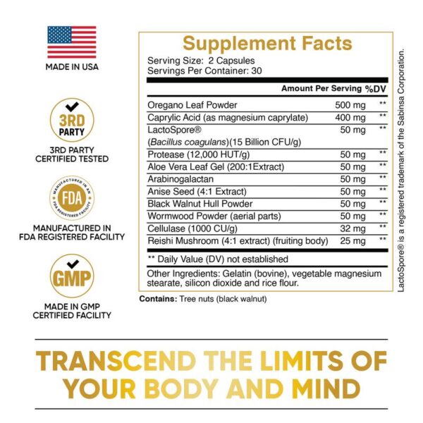Candida Cleanse - Gut and Colon Support 60count，Proven to starve off Candida fungus overgrowth in as little as 30 days. - 图片 4