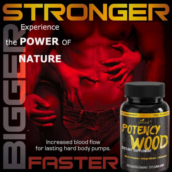 【1pack】Potency Wood Ginseng Ashwagandha GingkoTribulus,Herbal Supplements 60 Capsules,Adaptogen Energy Stamina lmmune AntioxidantsGut Health - 图片 5