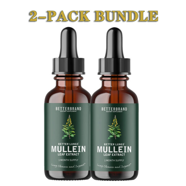 BetterBrand Mullein Lung Support Supplement - 2-Pack Bundle, Natural Respiratory Cleanse & Detox, Herbal Lung Health Formula - 图片 8