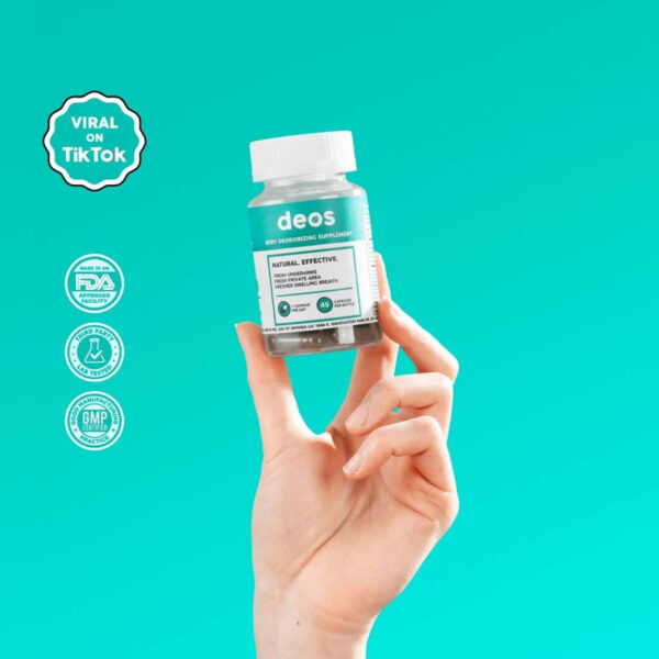 DEOS Internal Deodorant Supplement – Full Body Deodorizer for Gut Health, Skin Health, Detox & Digestion Support – Natural Odor Control Chlorophyll Pills for Head-to-Toe Freshness | 30 Capsules - 图片 2